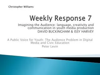 Weekly Response 7