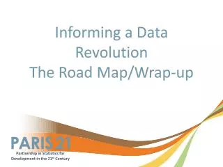 Informing a Data Revolution The Road Map/Wrap-up