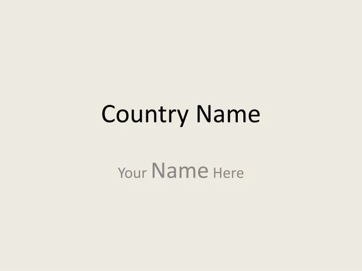 country name