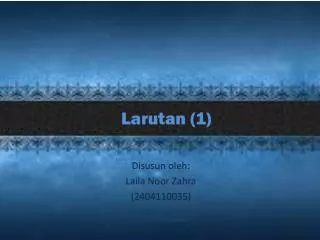 larutan 1