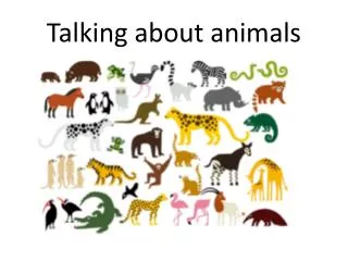 Talking about animals