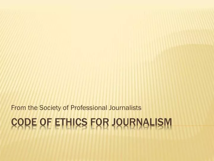 from the society of professional journalists
