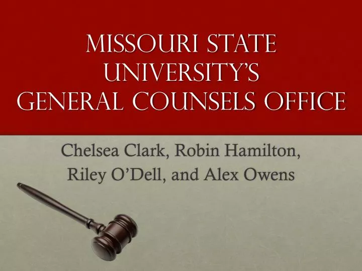 missouri state university s general counsels office