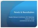 Panels &amp; Roundtables - slide 1
