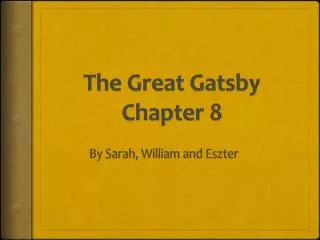 The Great Gatsby Chapter 8