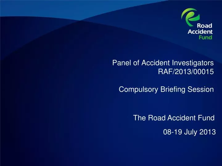 panel of accident investigators raf 2013 00015 compulsory briefing session