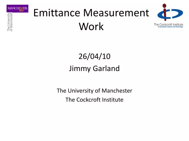 emittance measurement work