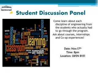 Student Discussion Panel