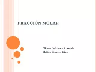fracci n molar