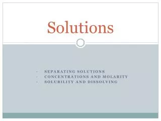 solutions