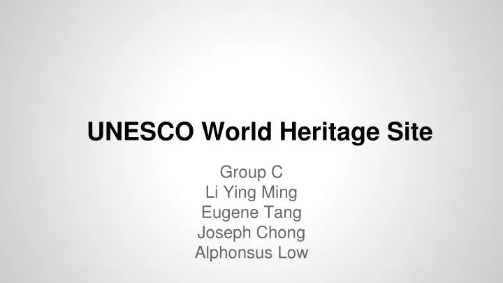 unesco world heritage site