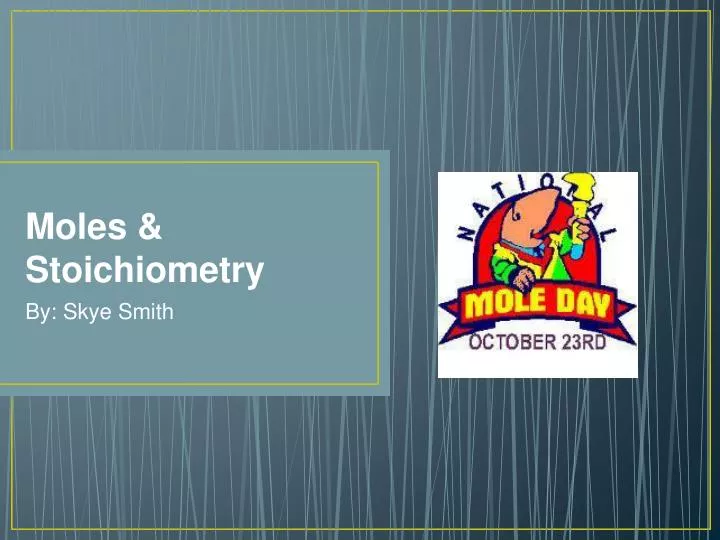 moles stoichiometry