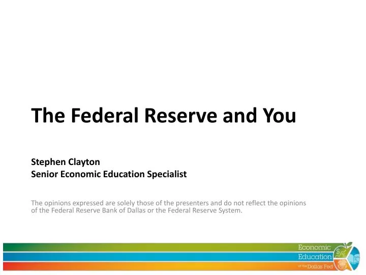 the federal reserve and you