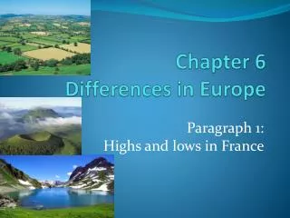 Chapter 6 Differences in Europe