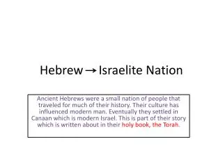 Hebrew Israelite Nation