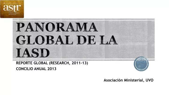 panorama global de la iasd