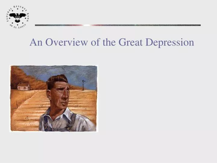 an overview of the great depression