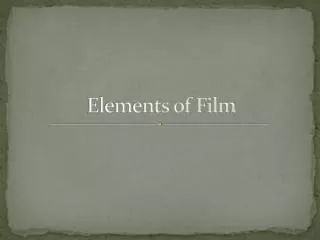 Elements of Film