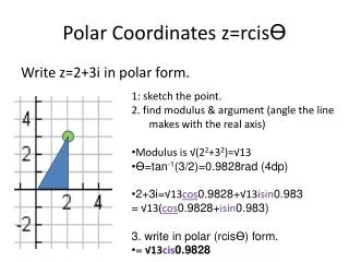 Polar Coordinates z= rcis ?