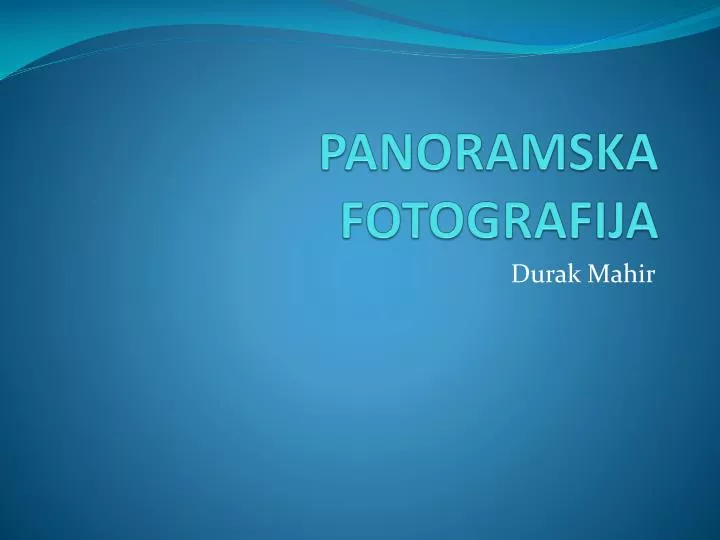 panoramska fotografija