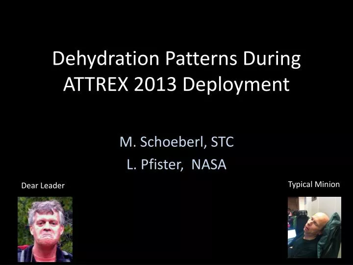 dehydration patterns during attrex 2013 deployment