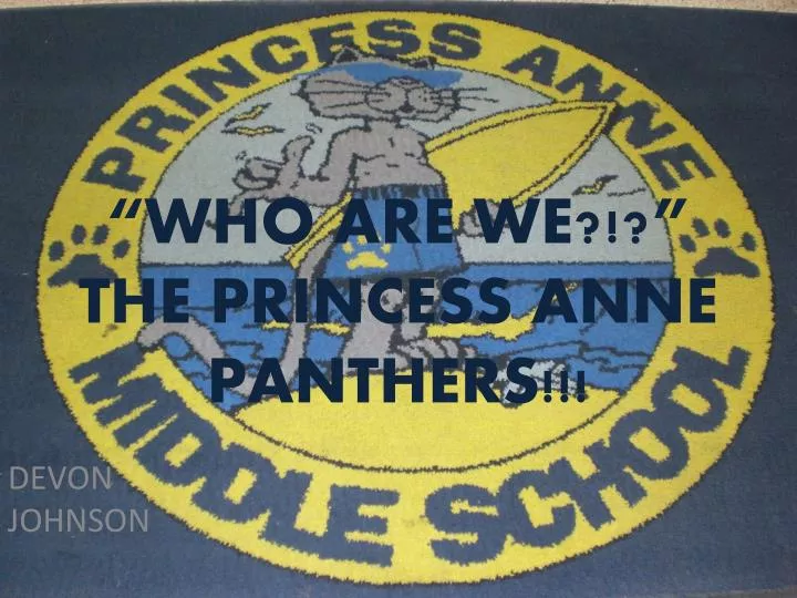 who are we the princess anne panthers