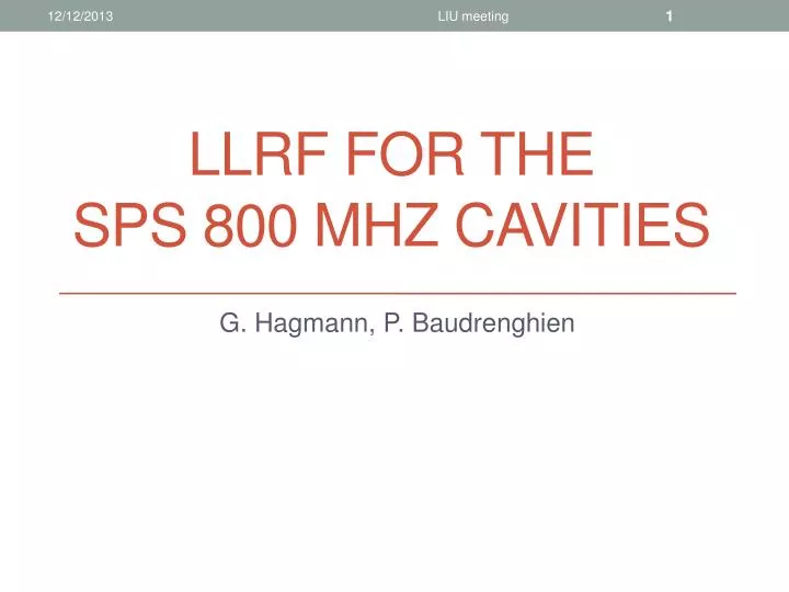 llrf for the sps 800 mhz cavities