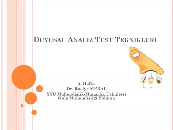 duyusal analiz test teknikleri