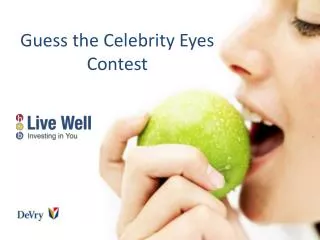 Guess the Celebrity Eyes Contest