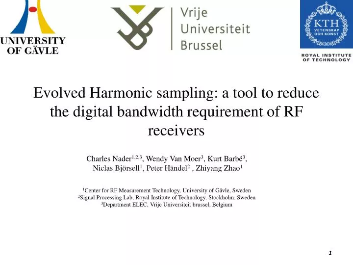 evolved harmonic sampling a tool to reduce the digital bandwidth requirement of rf receivers