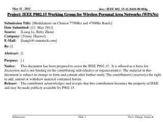 Project: IEEE P802.15 Working Group for Wireless Personal Area Networks (WPANs)