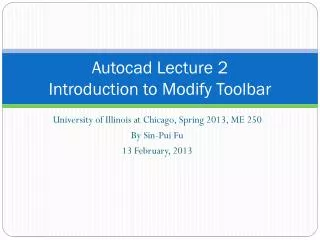 Autocad Lecture 2 Introduction to Modify Toolbar