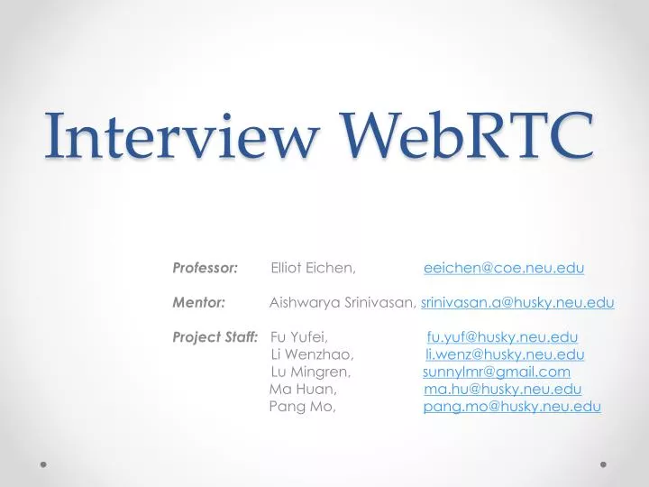 i nterview webrtc