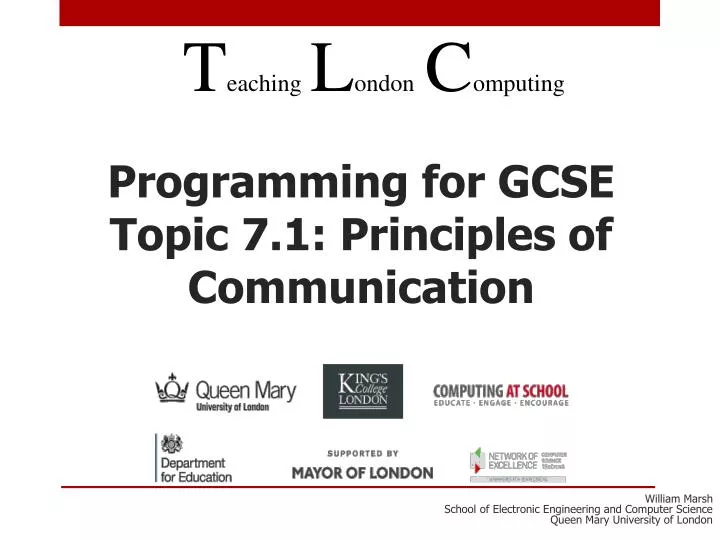 programming for gcse topic 7 1 principles of communication