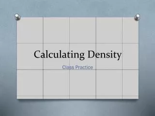 Calculating Density