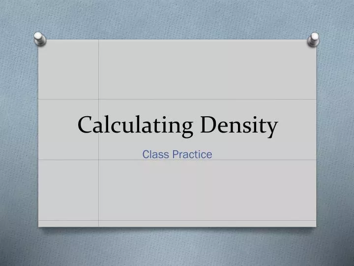 calculating density