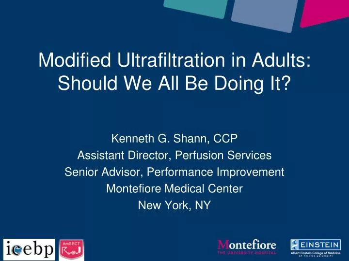 modified ultrafiltration in adults should we all be doing it