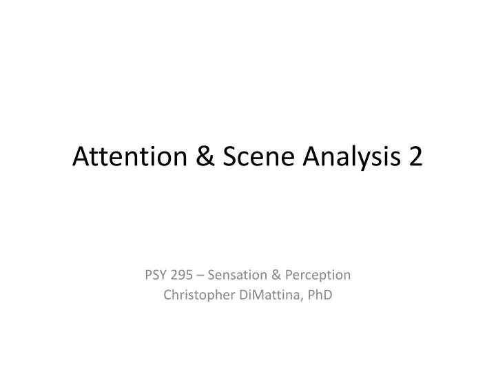 attention scene analysis 2