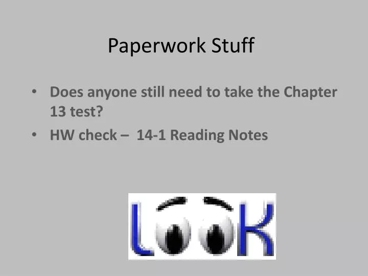 paperwork stuff