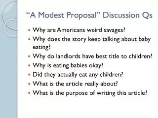 a modest proposal discussion qs