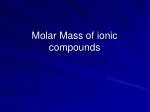 Molar Mass of ionic compounds - slide 1