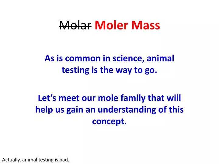 molar moler mass