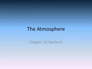 the atmosphere