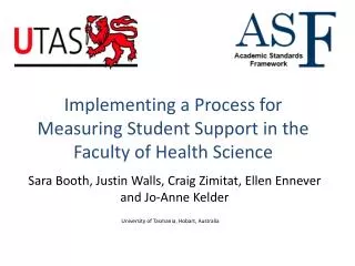 Implementing a Process for Measuring Student Support in the Faculty of Health Science