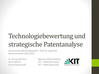 technologiebewertung und strategische patentanalyse