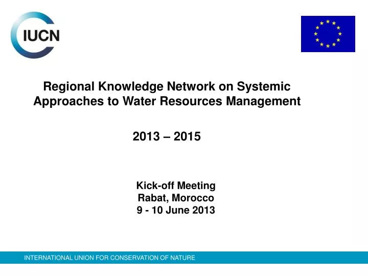 kick off meeting rabat morocco 9 10 june 2013