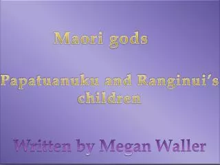 Maori gods