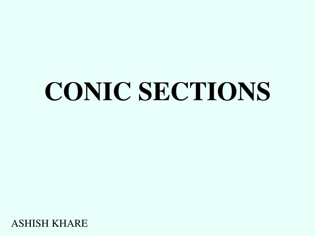 PPT - CONIC SECTIONS PowerPoint Presentation, free download - ID:2674931