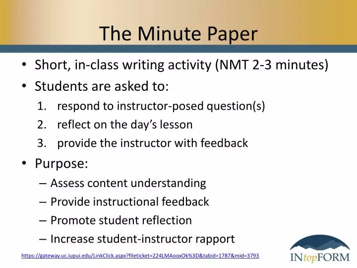 the minute paper