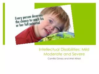 intellectual disabilities mild moderate and severe